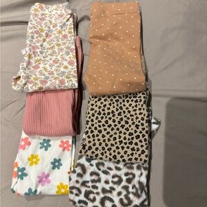6 -12 month old Patterned Leggings Set - Floral, Pink, Leopard, and Polka Dot